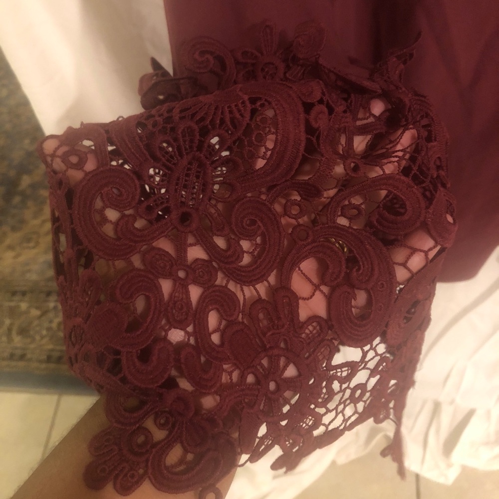 Beautiful burgundy lace shirt
